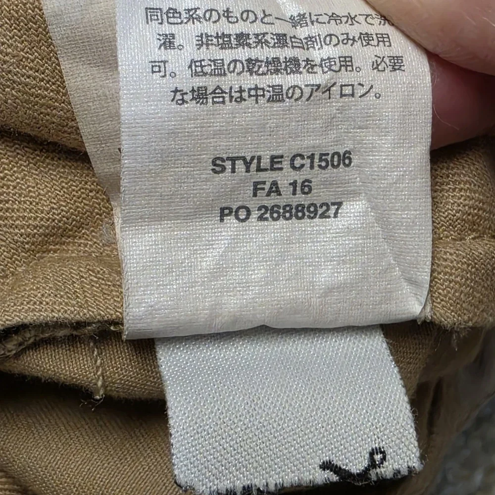 Wallace & Barnes Tessuti Sonriso Chino Trousers Khaki W29 L29 Slim Straight Mens
